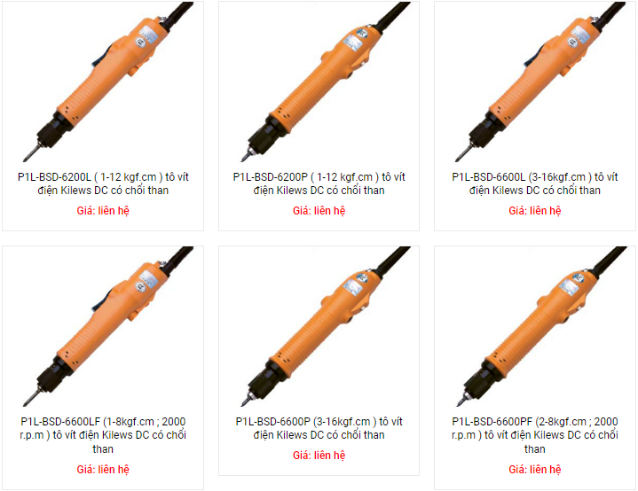 Đơn vị cung cấp sản phẩm tô vít điện Kilews